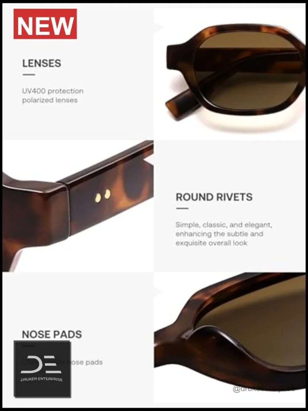 Retro Polarized Hexagon Sunglasses UV400 Unisex Trendy
